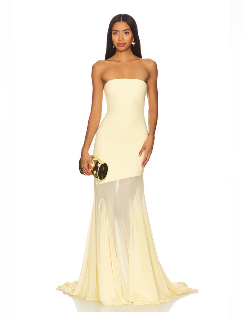 DAHLIA GOWN IN BUTTER YELLOW - Picture 3 of 6